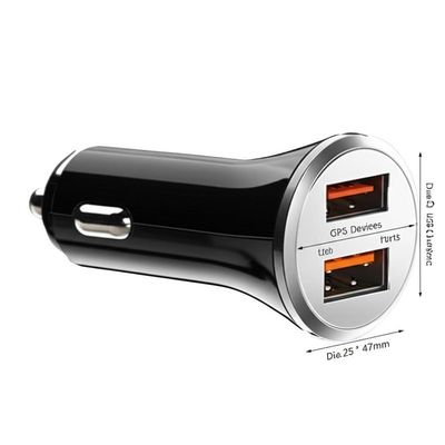 satın al Çift USB Araç Şarj Cihazı 2.4A 3.0A 12V-24V Giriş için online manufacture