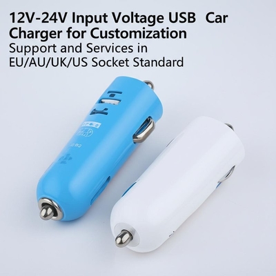 satın al Çift USB Araç Şarj Cihazı 2.4A 3.0A Çıkış 12V-24V Giriş AB/AU/İngiltere/ABD için online manufacture