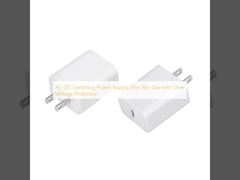 AC-DC Değiştirme Güç kaynağı 24w 36v 45w aşırı gerilim koruması ile